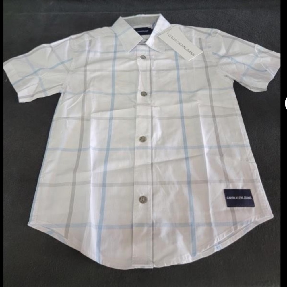 NWT Calvin Klein Kids Button Down Shirt Size 5